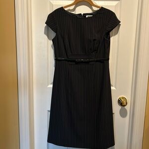 Kasper navy blue pinstripe dress size 6